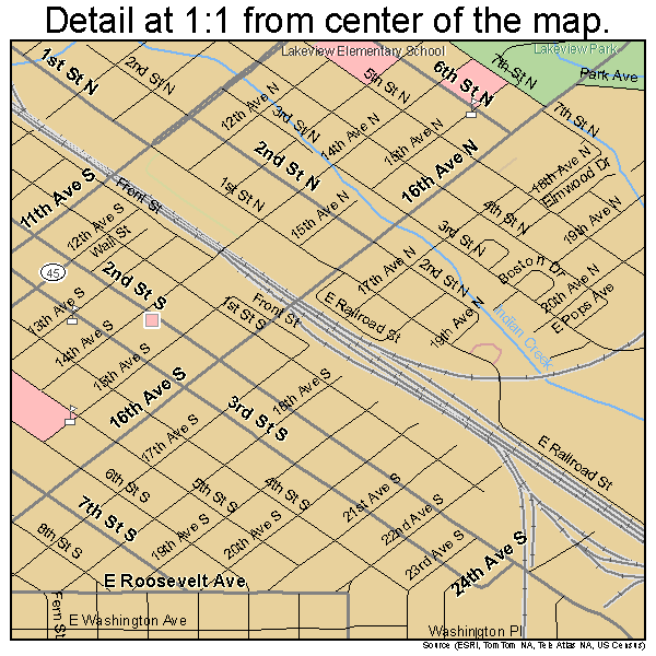 Nampa, Idaho road map detail