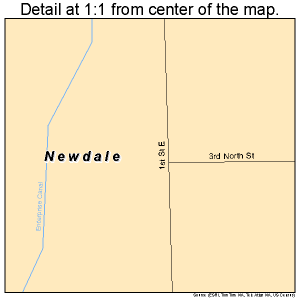 Newdale, Idaho road map detail