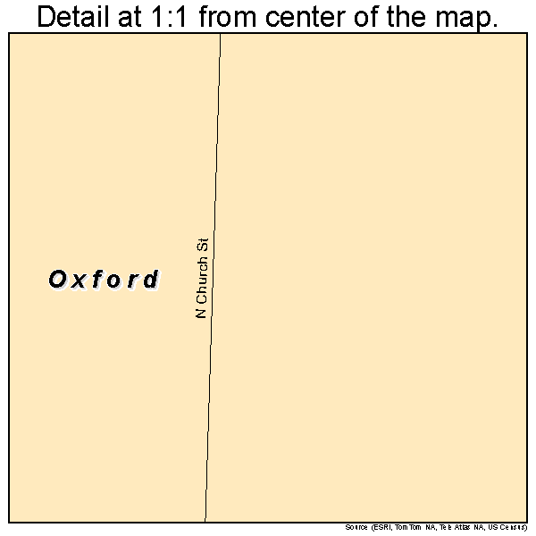 Oxford, Idaho road map detail