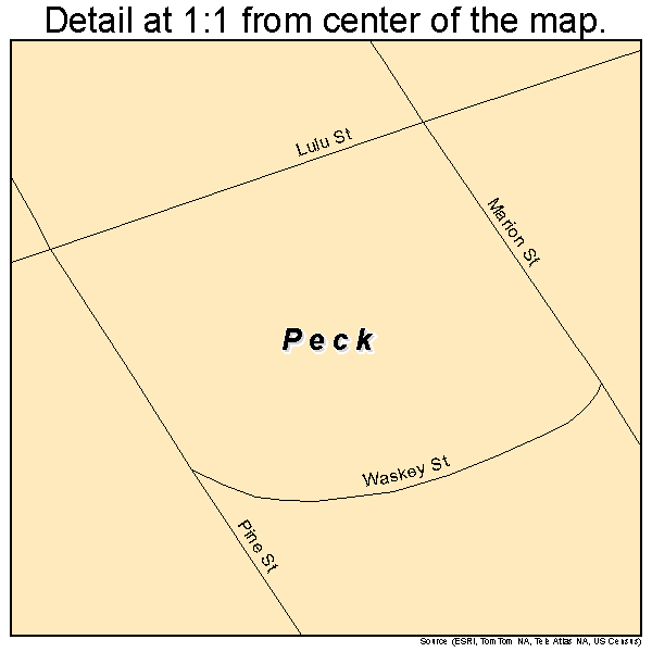Peck, Idaho road map detail