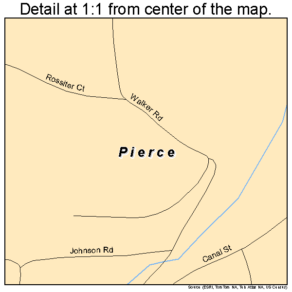 Pierce, Idaho road map detail