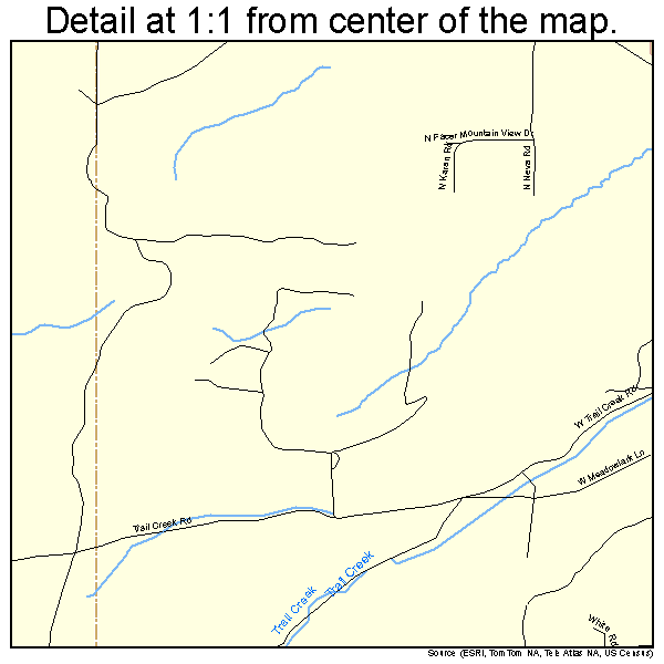 Pocatello, Idaho road map detail