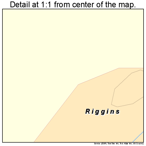 Riggins, Idaho road map detail