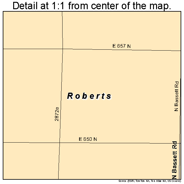 Roberts, Idaho road map detail