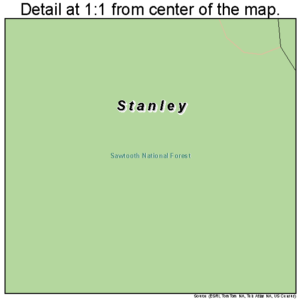 Stanley, Idaho road map detail