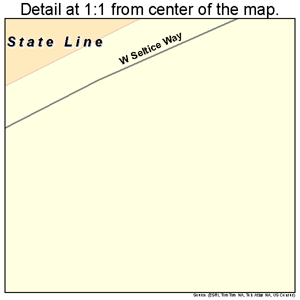 State Line, Idaho road map detail