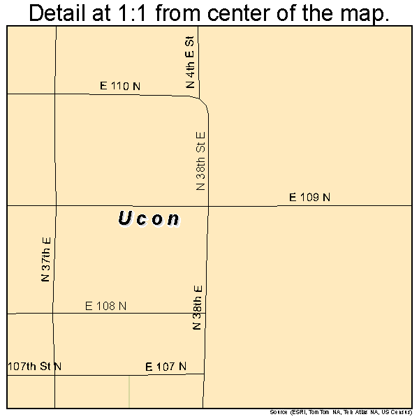 Ucon, Idaho road map detail