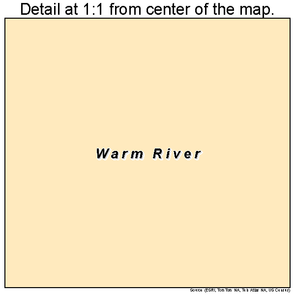Warm River, Idaho road map detail