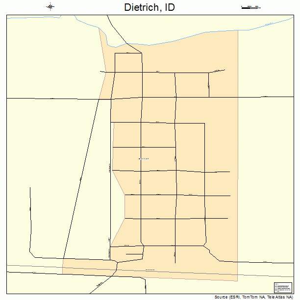 Dietrich, ID street map