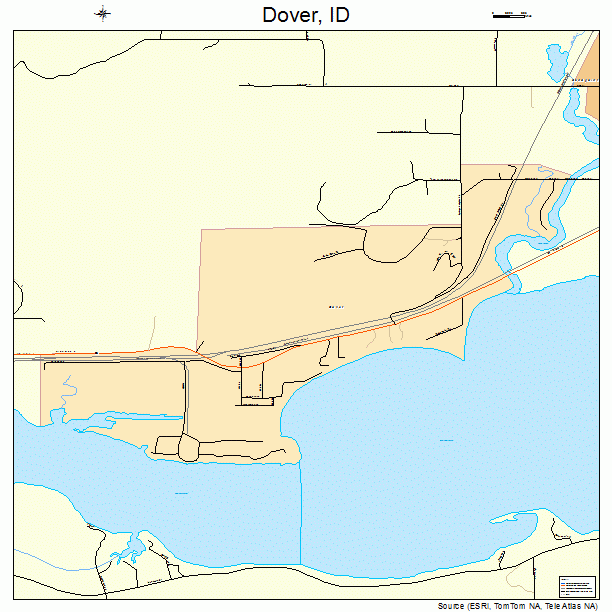 Dover, ID street map