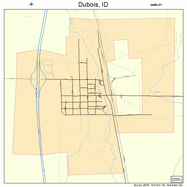 Dubois, ID street map