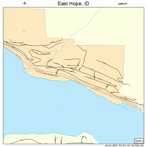 East Hope, ID street map