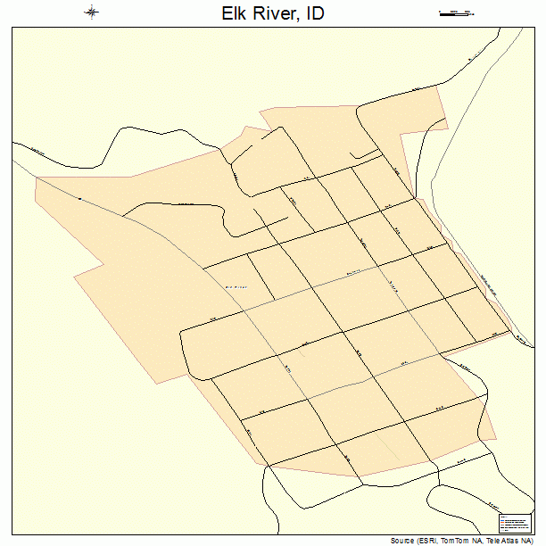 Elk River, ID street map