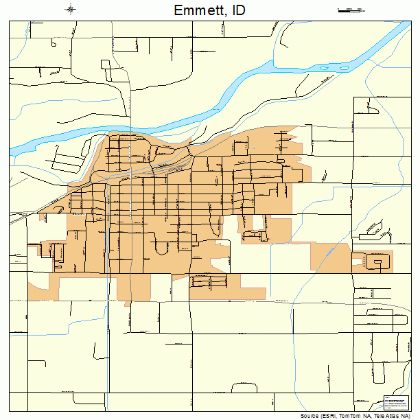 Emmett, ID street map