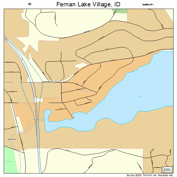 Fernan Lake Village, ID street map