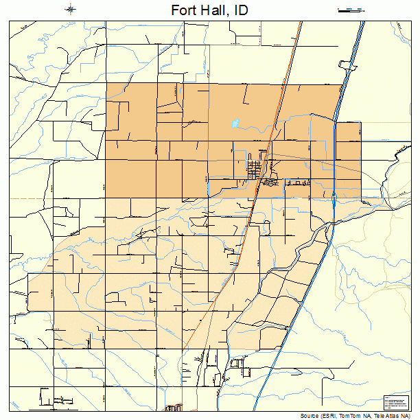 Fort Hall, ID street map