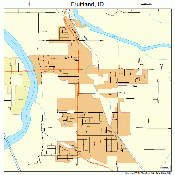 Fruitland, ID street map