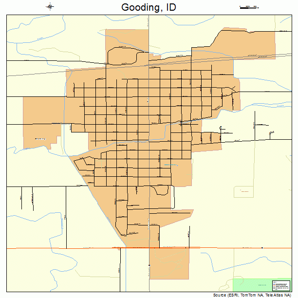 Gooding, ID street map