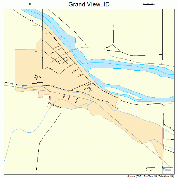 Grand View, ID street map