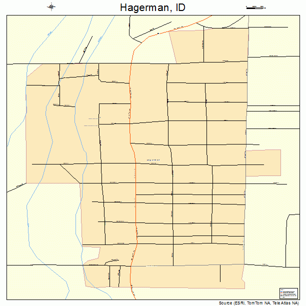 Hagerman, ID street map