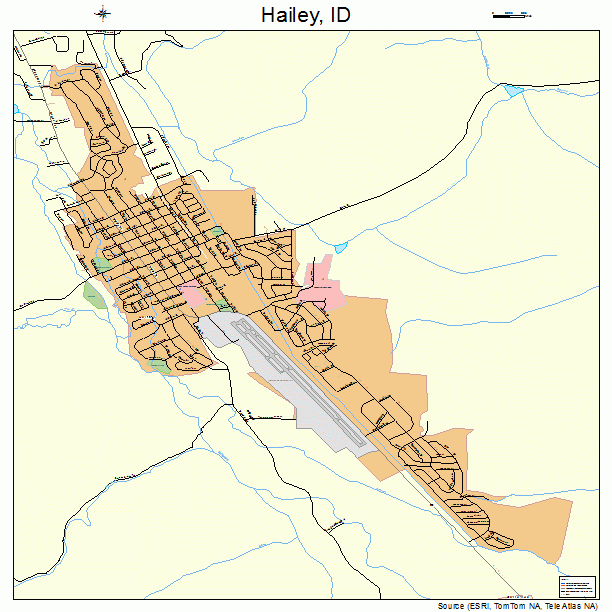 Hailey, ID street map