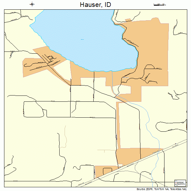 Hauser, ID street map