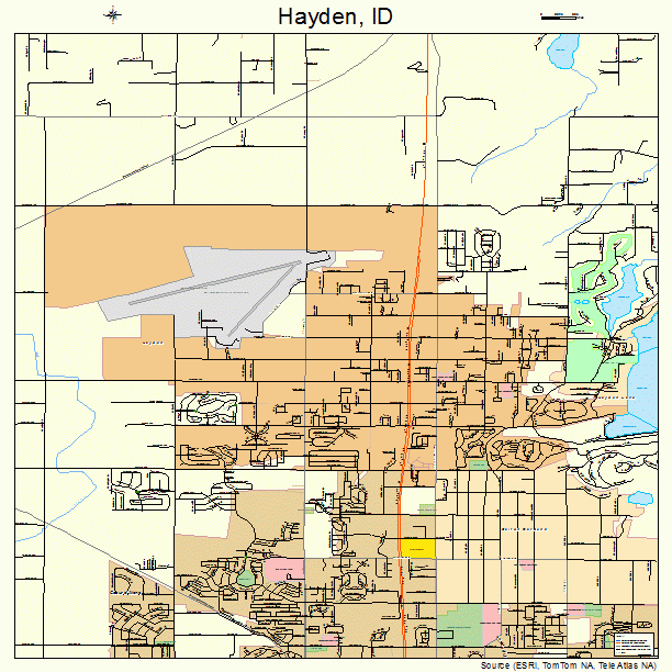 Hayden, ID street map