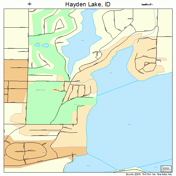 Hayden Lake, ID street map