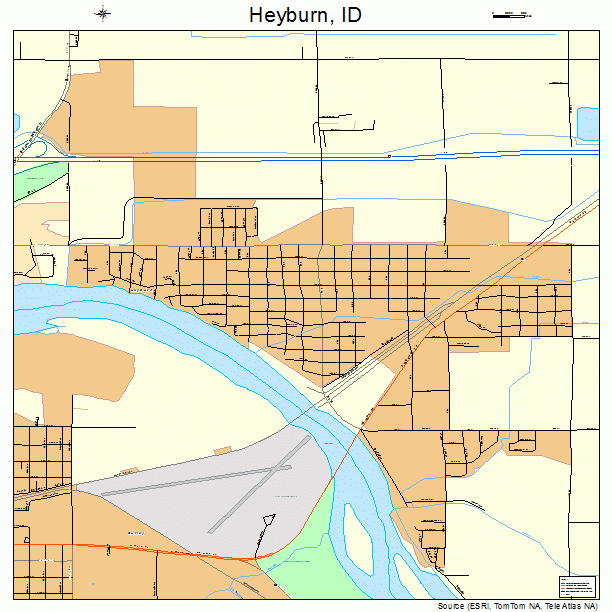 Heyburn, ID street map