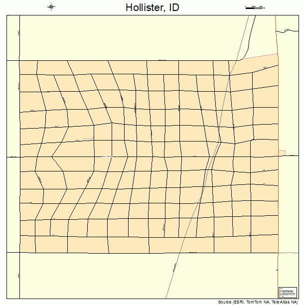 Hollister, ID street map