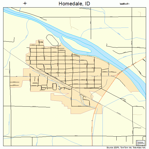 Homedale, ID street map