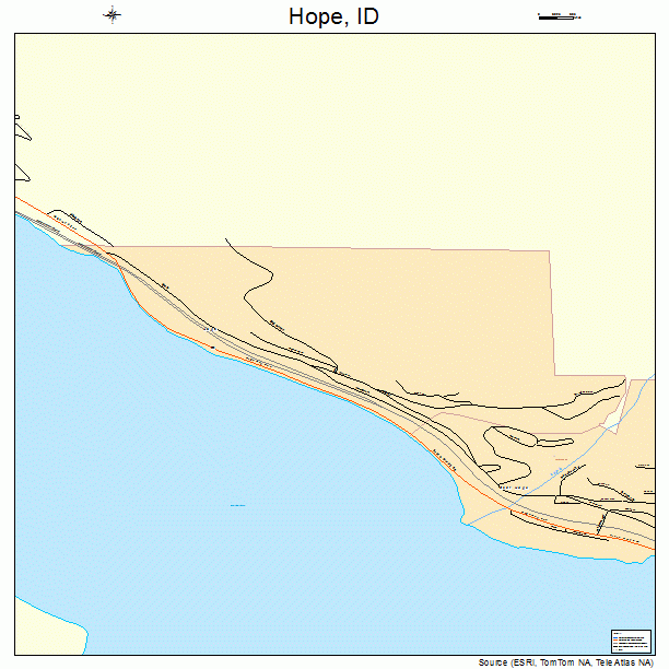 Hope, ID street map
