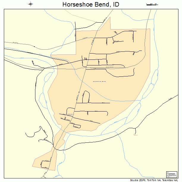 Horseshoe Bend, ID street map