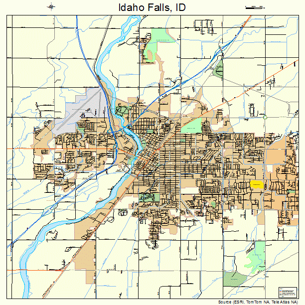 Idaho Falls, ID street map