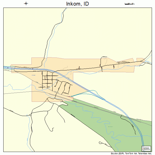 Inkom, ID street map