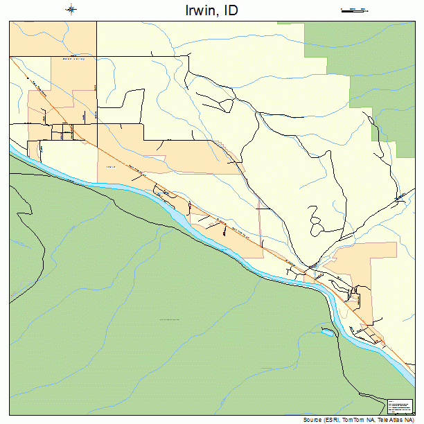 Irwin, ID street map