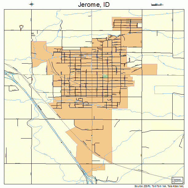 Jerome, ID street map