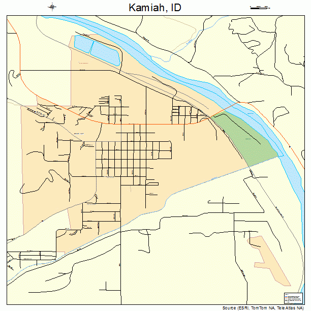 Kamiah, ID street map
