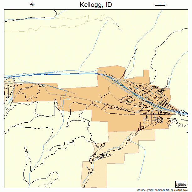 Kellogg, ID street map
