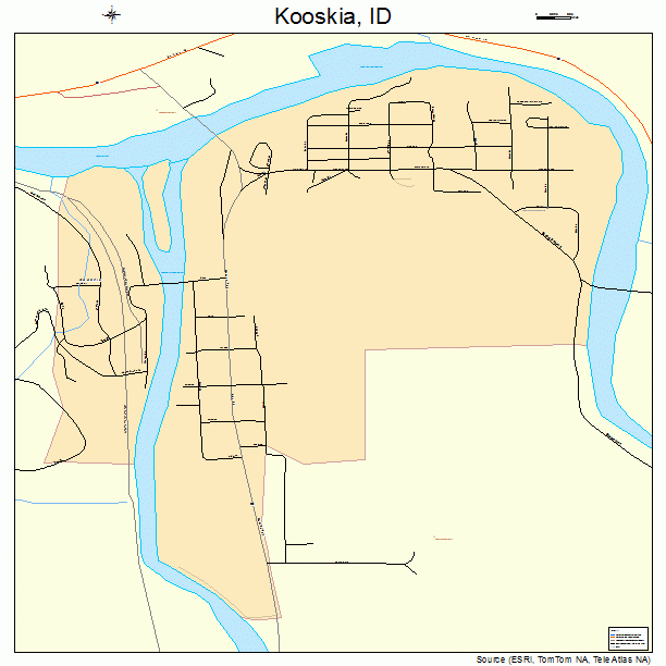 Kooskia, ID street map