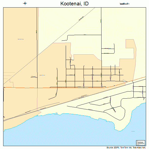Kootenai, ID street map