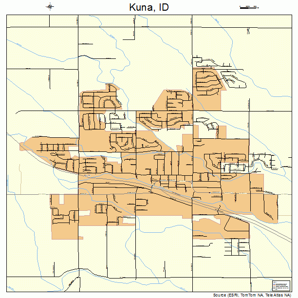 Kuna, ID street map