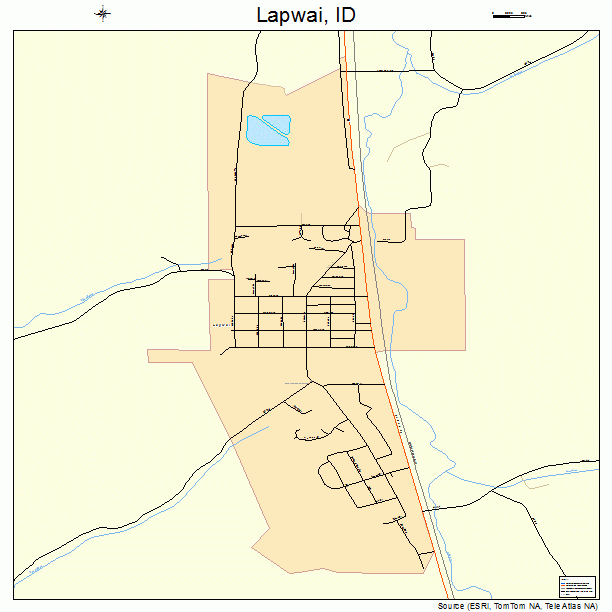 Lapwai, ID street map