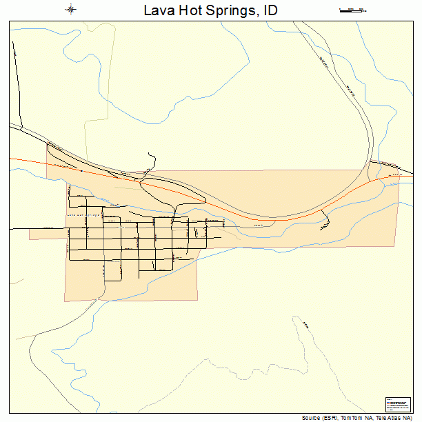 Lava Hot Springs, ID street map