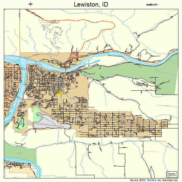 Lewiston, ID street map