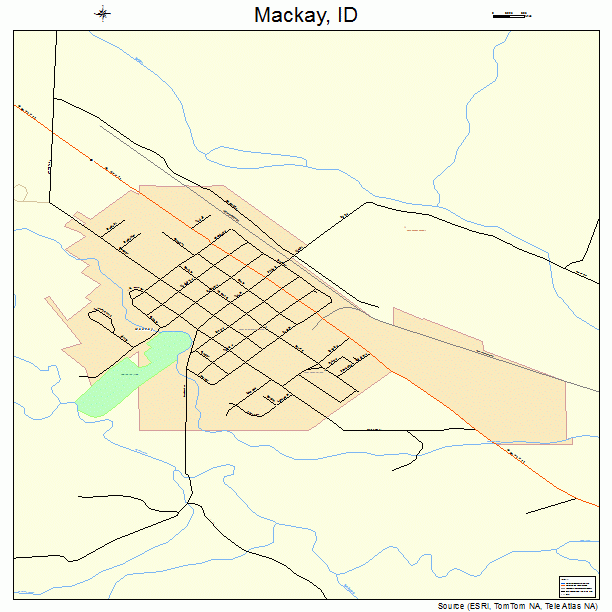 Mackay, ID street map
