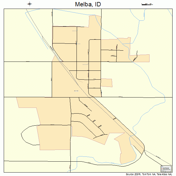 Melba, ID street map