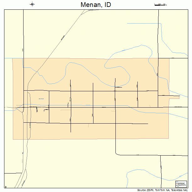 Menan, ID street map