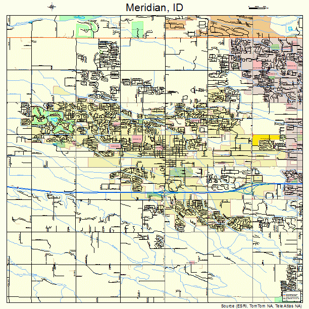 Meridian, ID street map