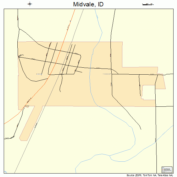 Midvale, ID street map